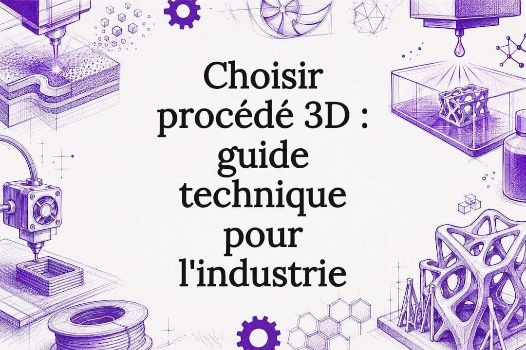 Illustration décorative pour carte titre d'impression 3D industrielle