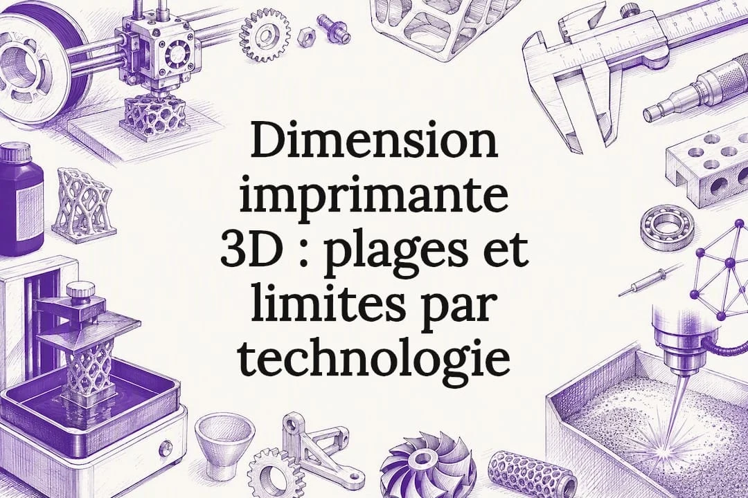 Dimension imprimante 3D : plages et limites par technologie