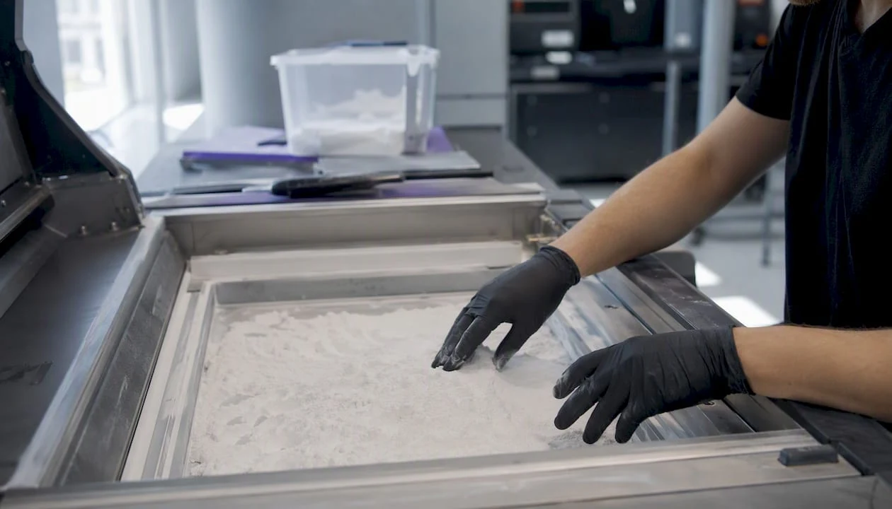 Contrôle manuel d’un lit de poudre de nylon lors d’un procédé de fabrication additive