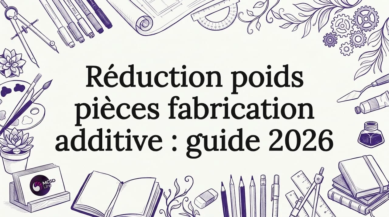 Réduction poids pièces fabrication additive : guide 2026