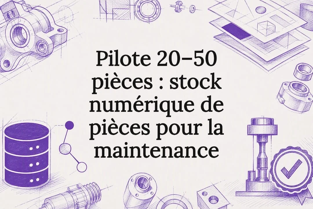 Pilote 20–50 pièces : stock numérique de pièces pour la maintenance