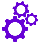 Illustration engrenage plein