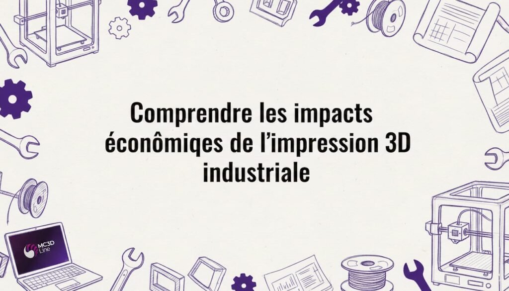 Visuel décoratif pour la page de titre – impression 3D à usage industriel